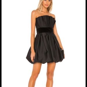 Black pleated mini dress